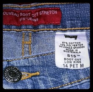 Levi's 515's Low rise, boot cut jeans